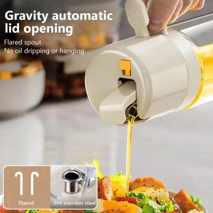 2 in 1 Oil Sprayer & Dispenser Bottle, 450 Ml