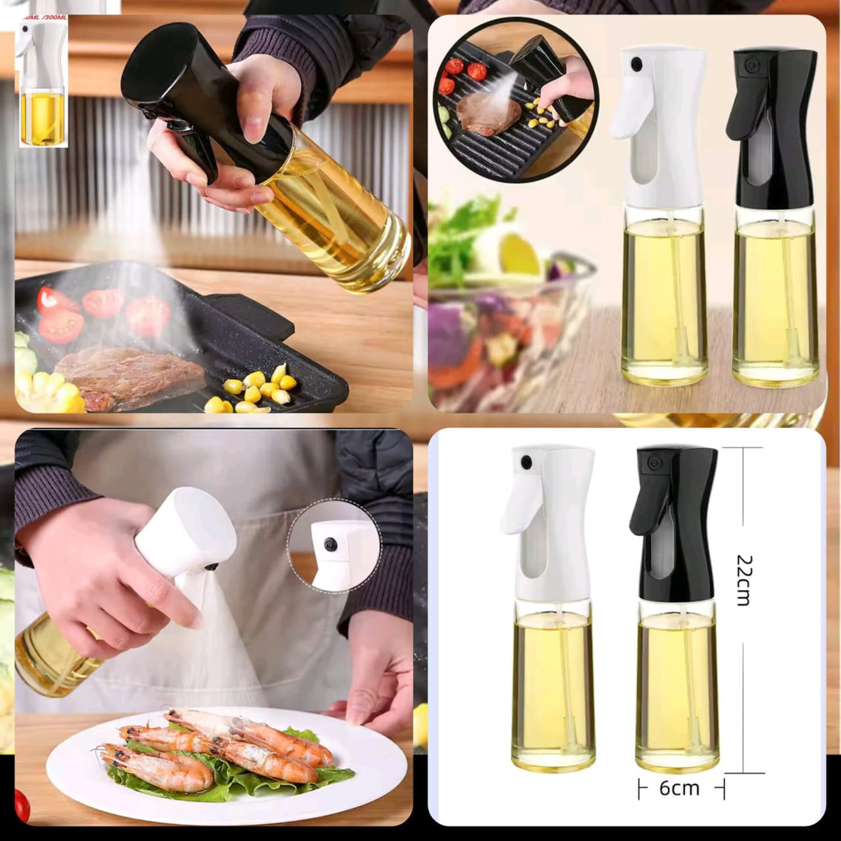 Edible Oil Spray Bottle, 220 Ml