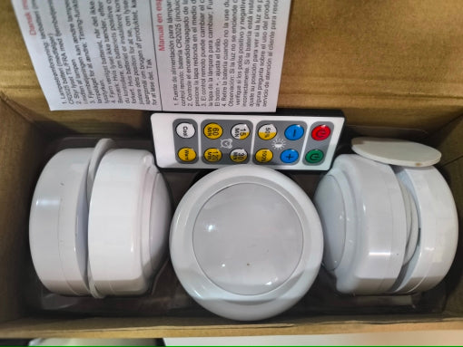 Pack of 3 Wireless LED Night Lights with Remote Control – Ultra-Bright