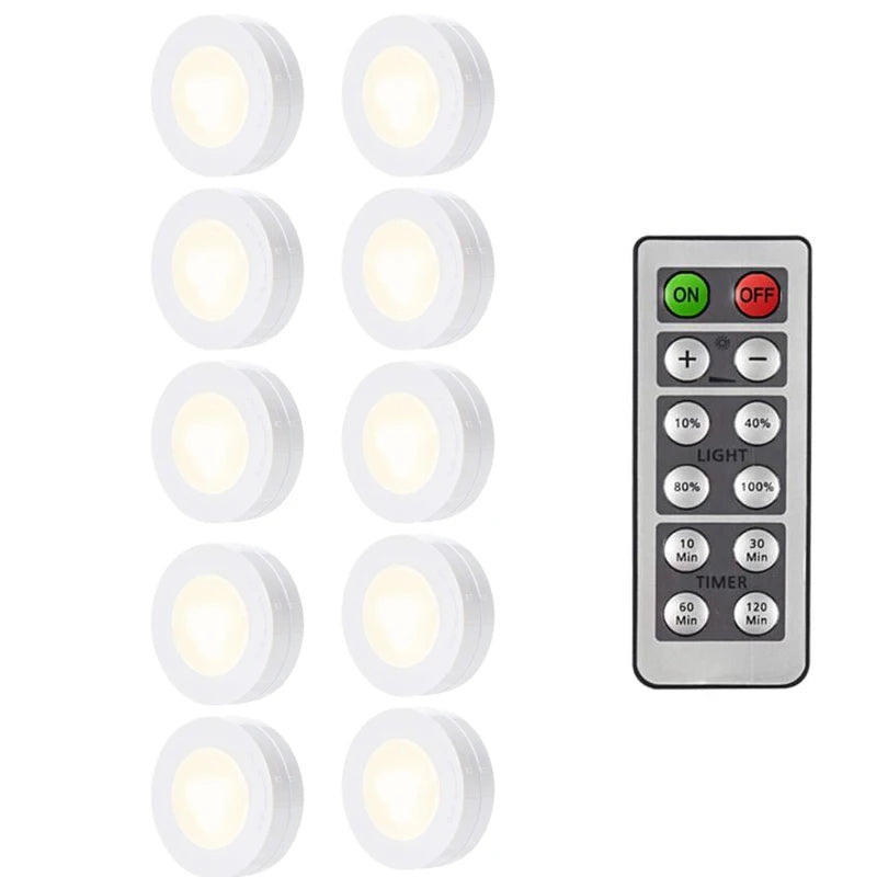 Pack of 3 Wireless LED Night Lights with Remote Control – Ultra-Bright