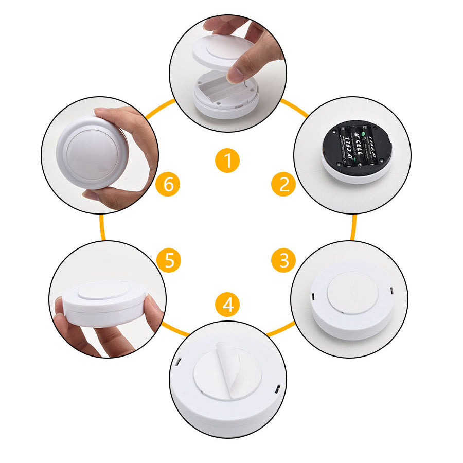 Pack of 3 Wireless LED Night Lights with Remote Control – Ultra-Bright