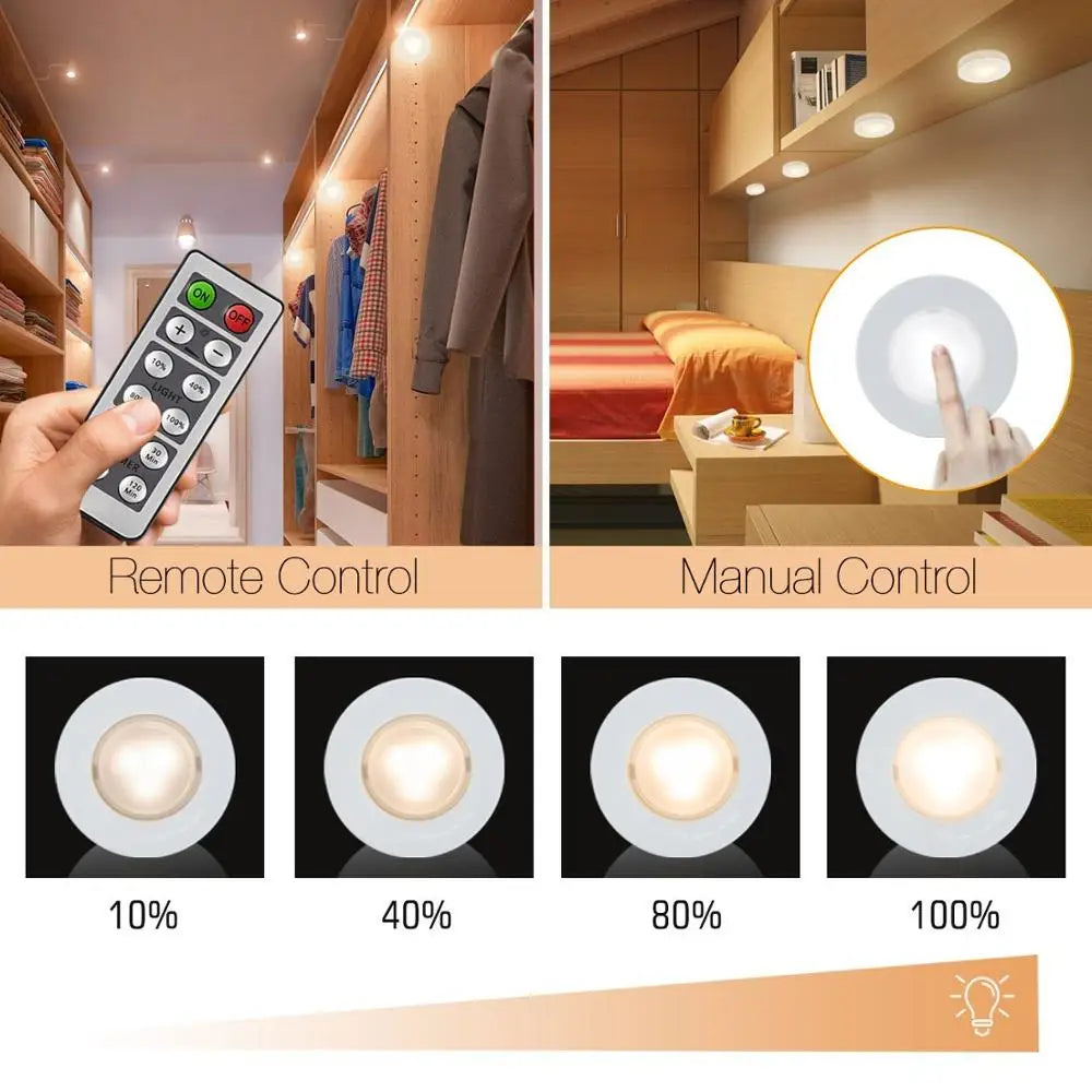 Pack of 3 Wireless LED Night Lights with Remote Control – Ultra-Bright