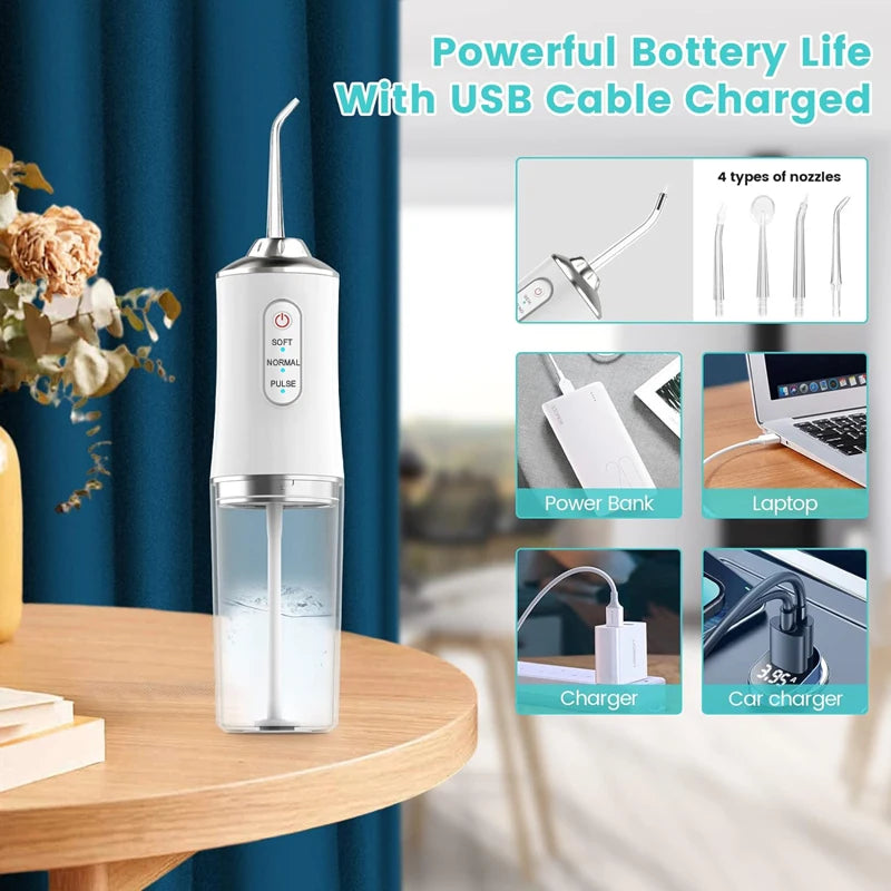 Portable Water Flosser for Fresh Breath & Deep Teeth Cleaning