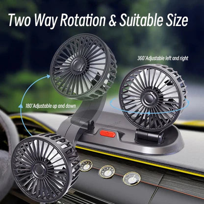 SOGO Double Headed Fan 12v