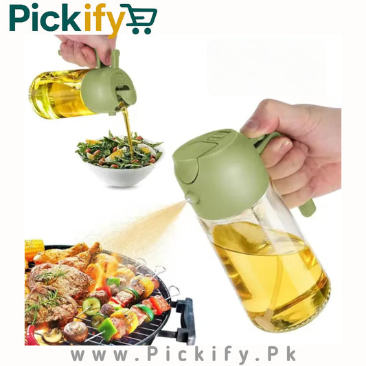 2 in 1 Oil Sprayer & Dispenser Bottle, 450 Ml