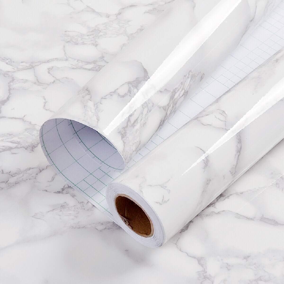 Self-Adhesive White Marble Sheet