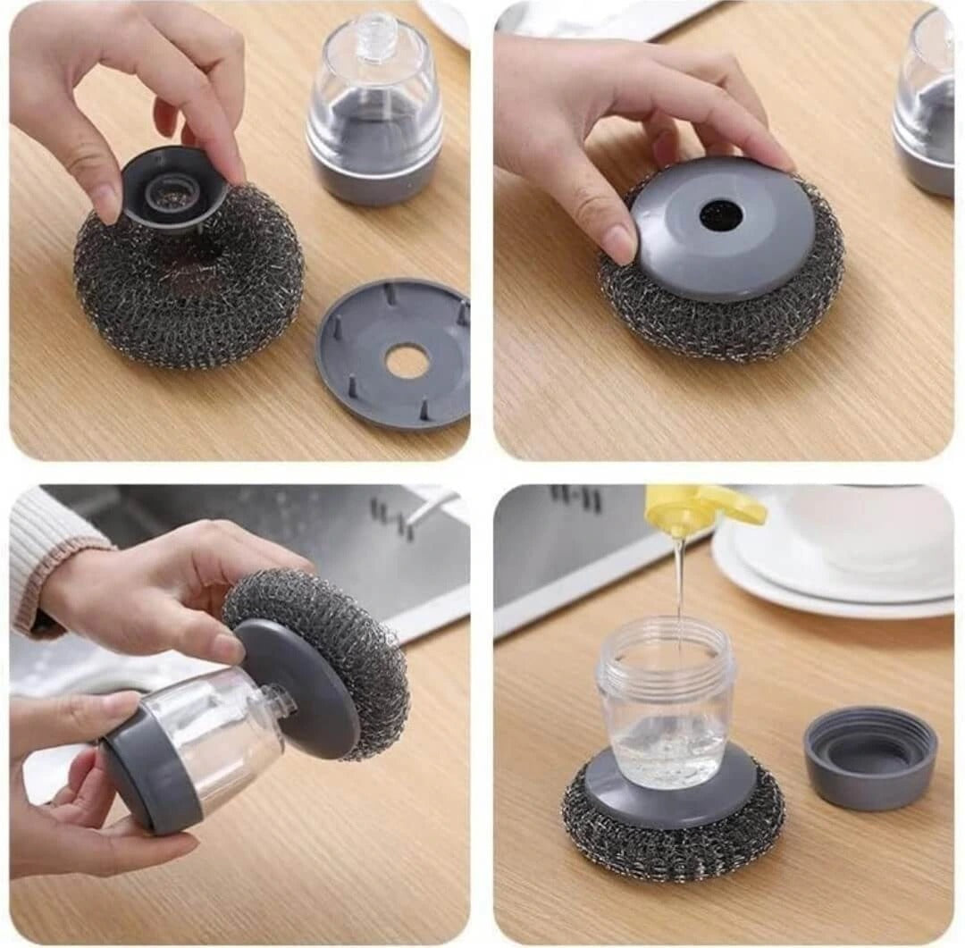 Soap Dispenser Palm Scrub Brush