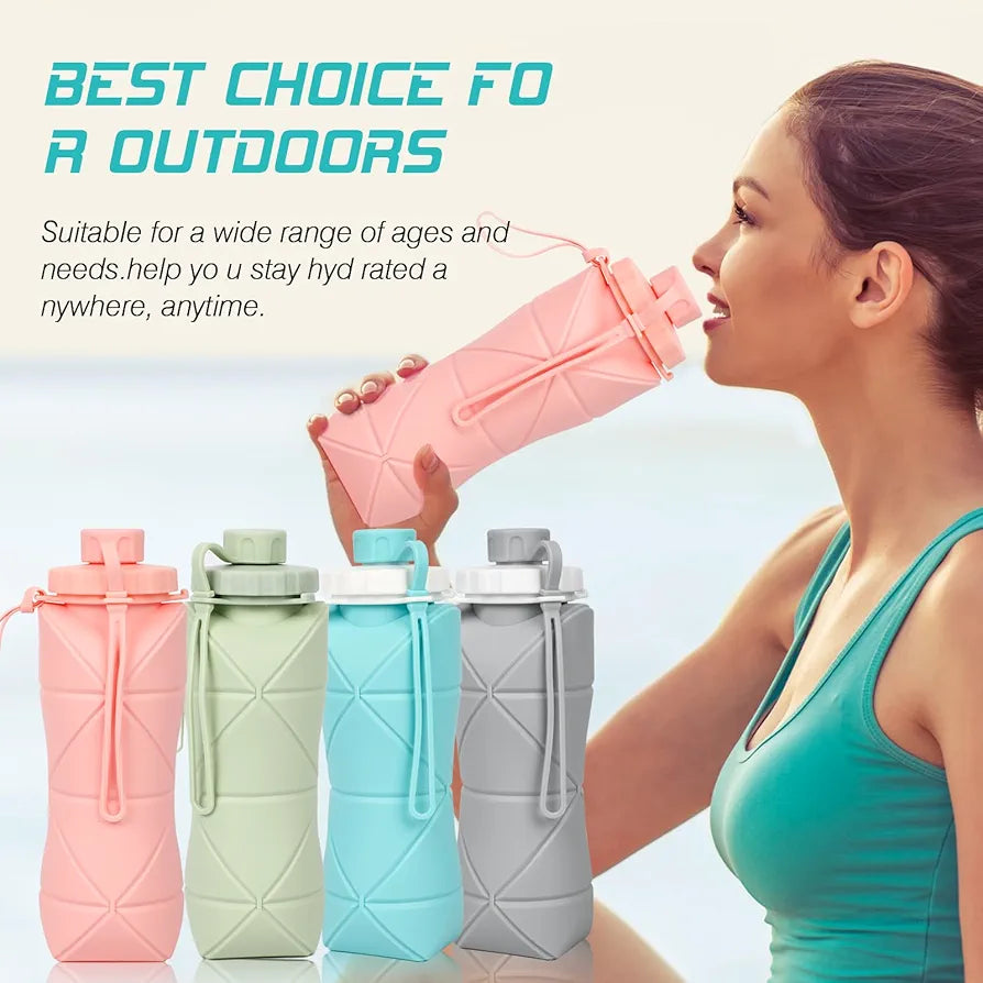 Foldable Water Bottle, 600 Ml