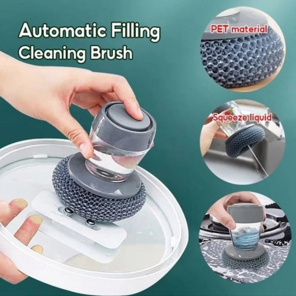 Soap Dispenser Palm Scrub Brush
