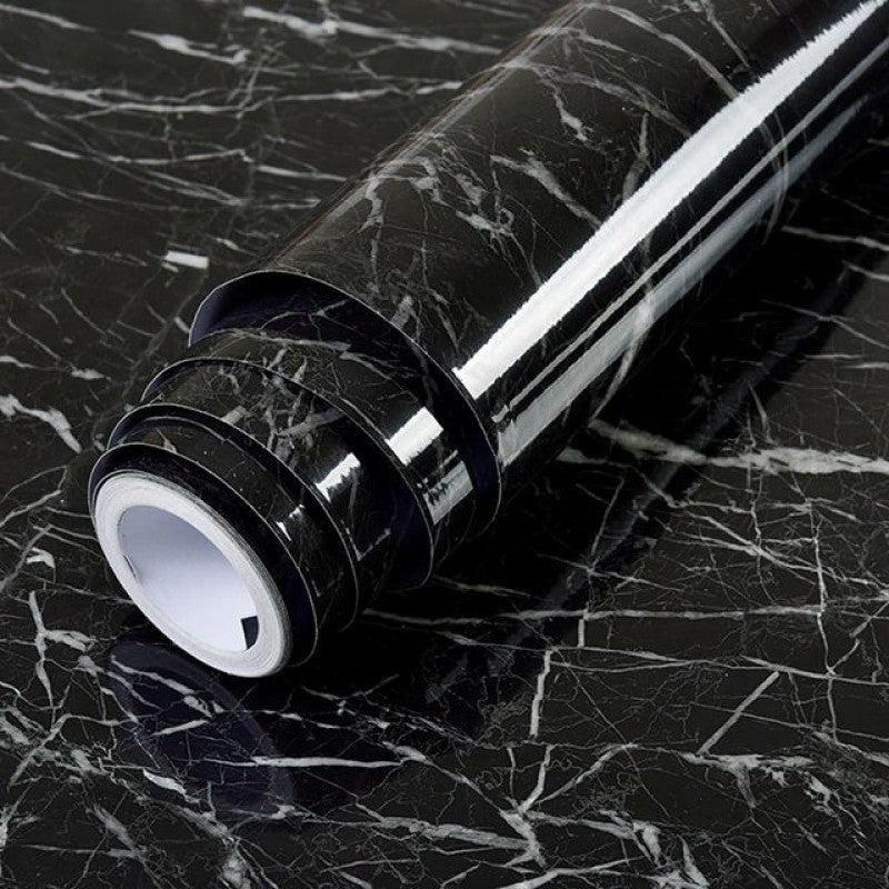 Self-Adhesive Black Marble Sheet