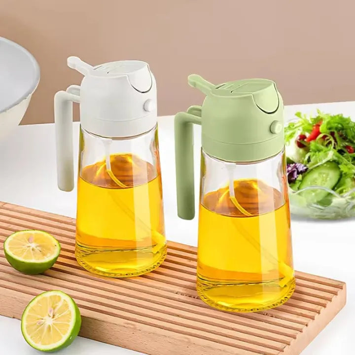 2 in 1 Oil Sprayer & Dispenser Bottle, 450 Ml