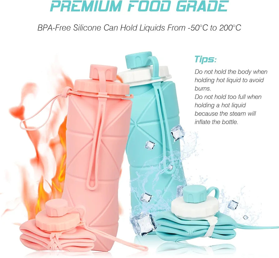 Foldable Water Bottle, 600 Ml