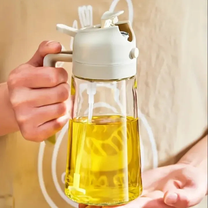2 in 1 Oil Sprayer & Dispenser Bottle, 450 Ml